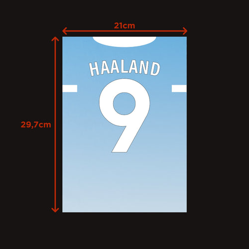Plakat ERLING HAALAND #9 - JERSEYS A4