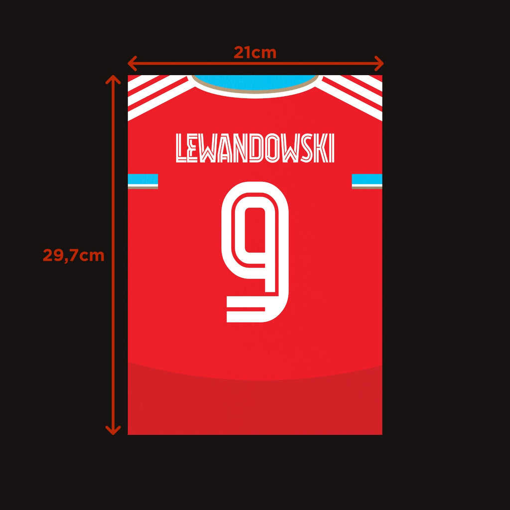 Plakat ROBERT LEWANDOWSKI #9 - JERSEYS A4
