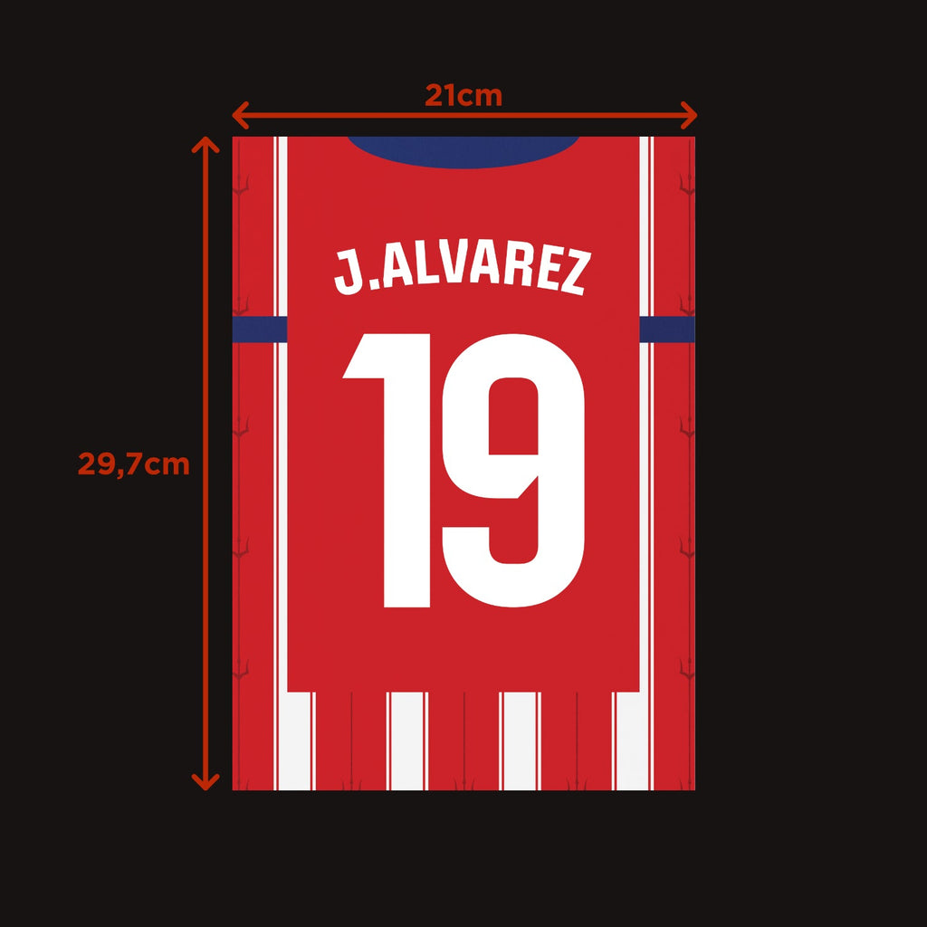 Plakat JULIAN ALVAREZ #19 - JERSEYS A4