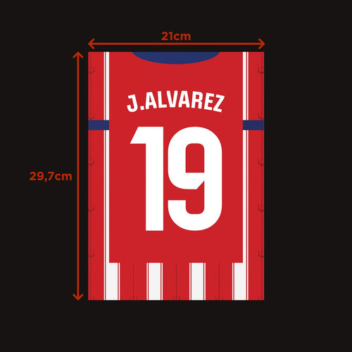 Plakat JULIAN ALVAREZ #19 - JERSEYS A4