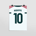 Plakat KYLIAN MBAPPE #10 - JERSEYS A4