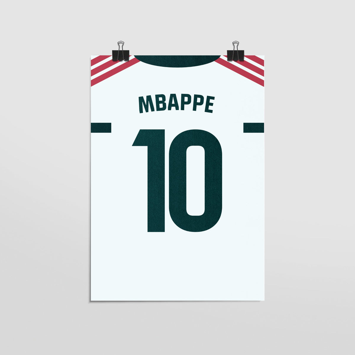 Plakat KYLIAN MBAPPE #10 - JERSEYS A4
