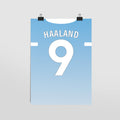 Plakat ERLING HAALAND #9 - JERSEYS A4