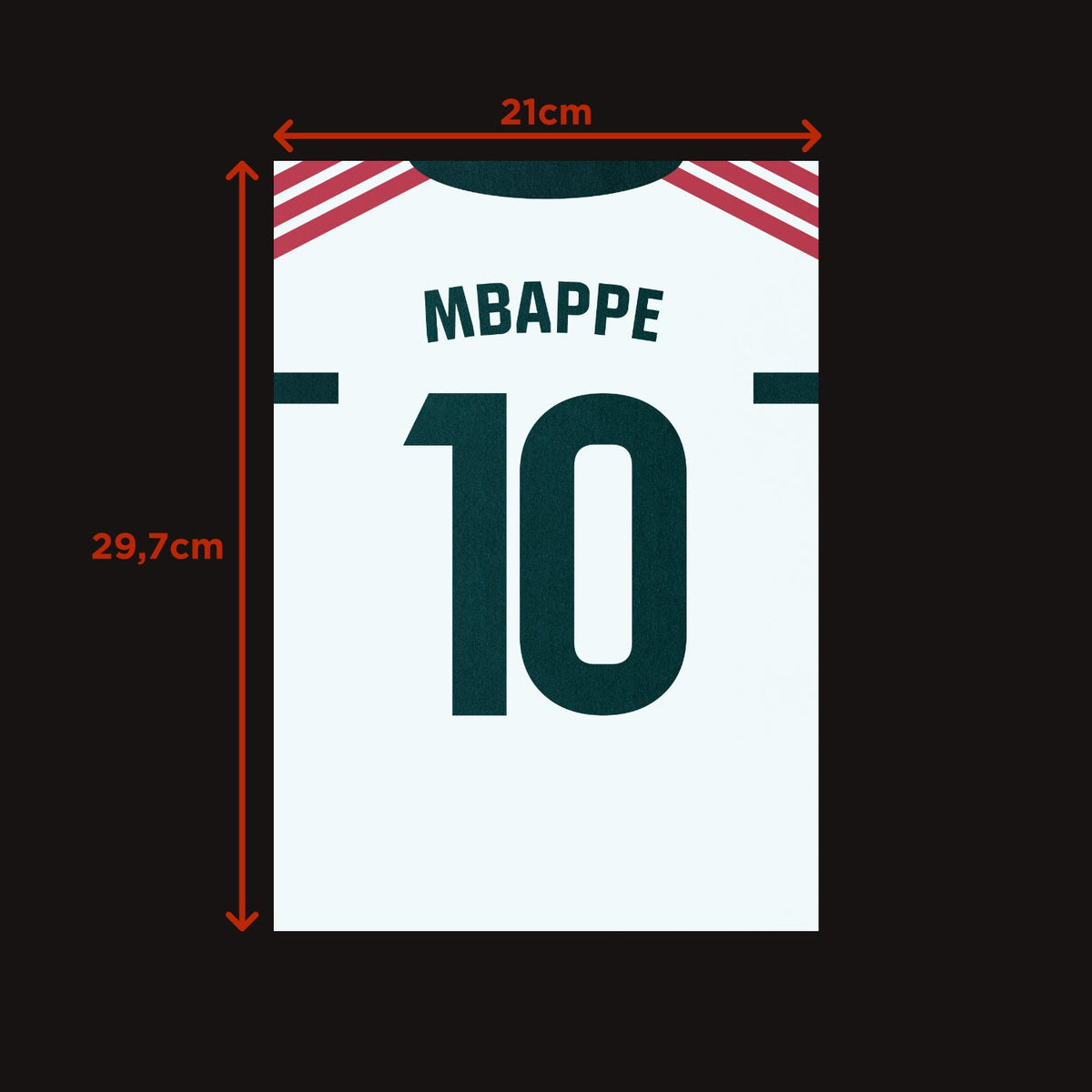 Plakat KYLIAN MBAPPE #10 - JERSEYS A4